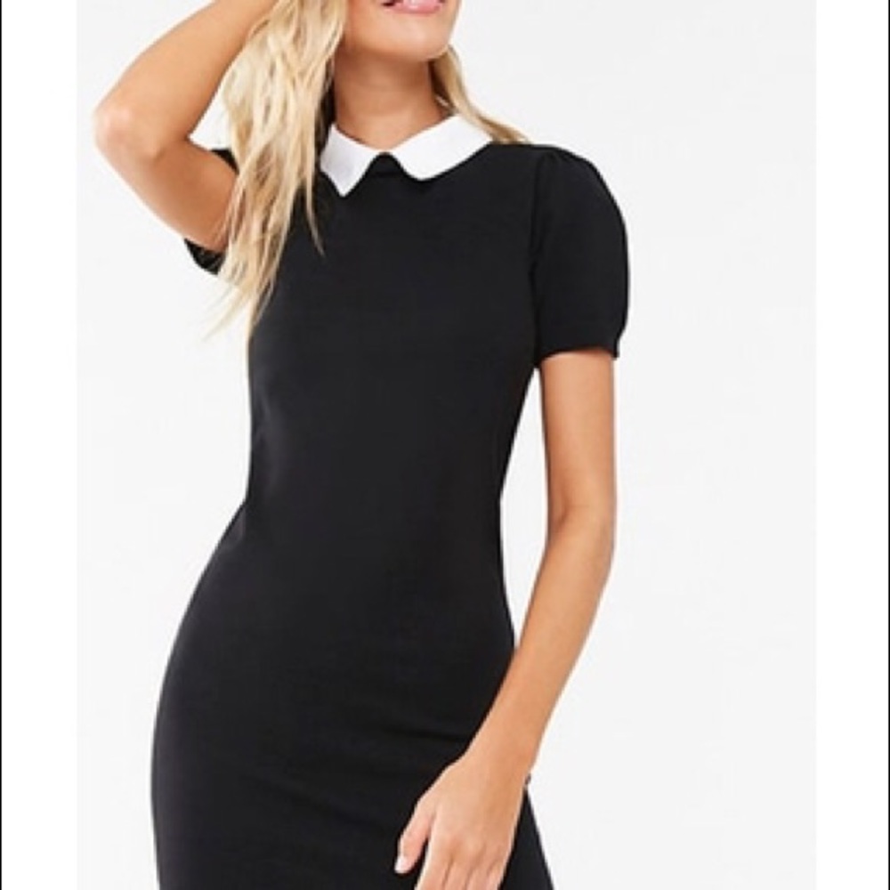 Peter Pan collar sweater dress